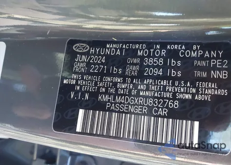 2024 Hyundai Elantra Sel from USA, damaged, VIN KMHLM4DGXRU832768